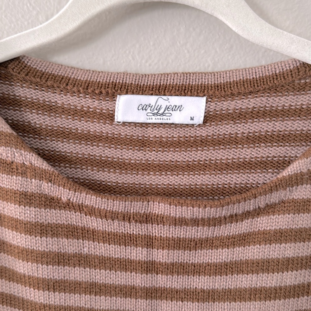 CJLA Brown Stripe Sweater size M - Picture 2 of 4